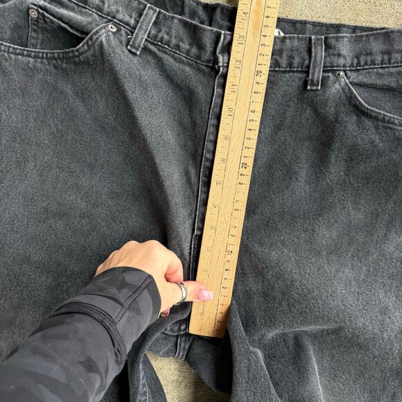 Vintage 90s Levi's 560 Black Jeans 40x30 Orange Tab Loose Fit Tapered Leg - Picture 9 of 12